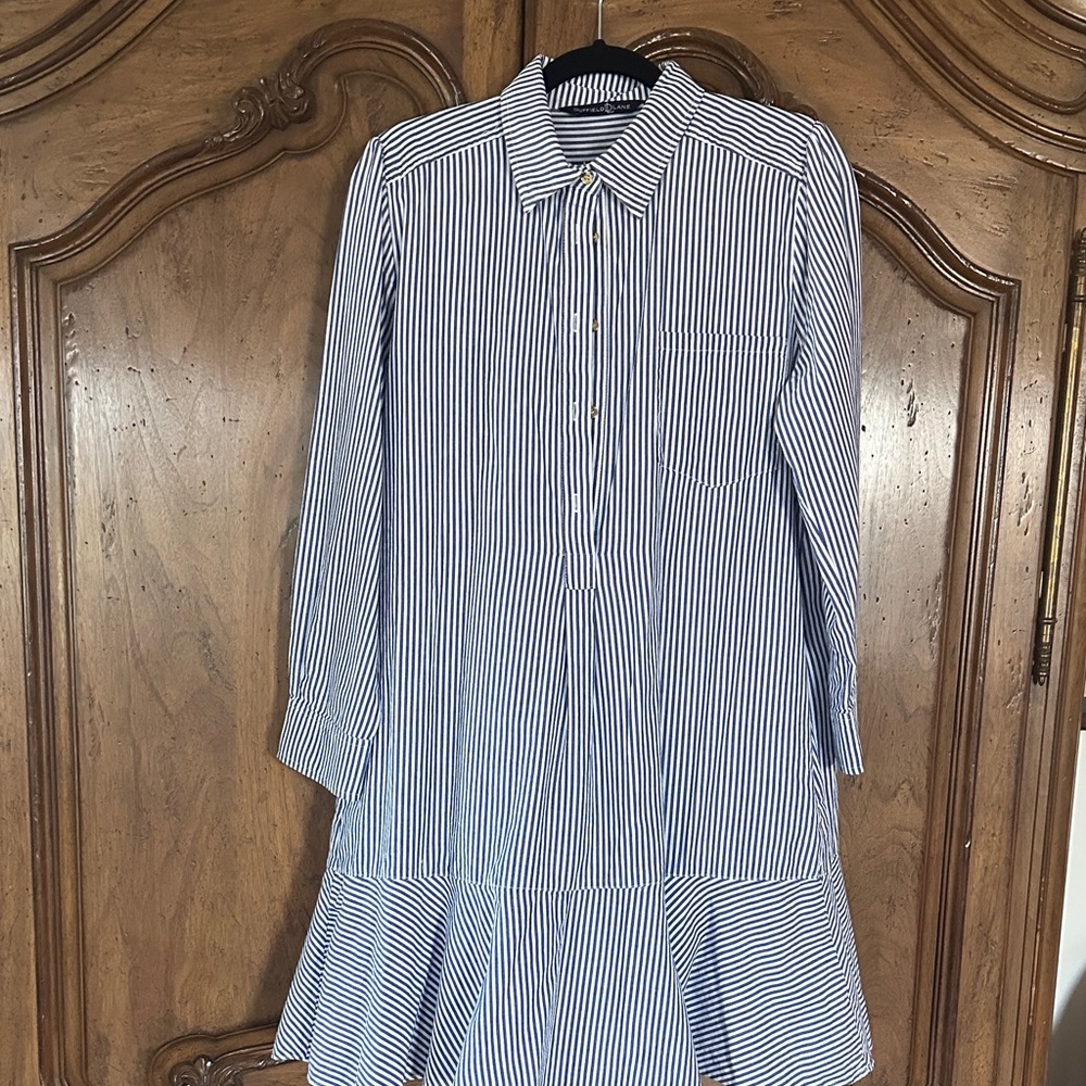 Striped Blue and White Women's Dress